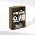 Furinno Simple Book Shelf, 3-Tier Bookshelf, Storage Shelves Bookcase, 9.7 x 23.7 x 31.5, for Living Room, Bedroom, Home Office, Columbia Walnut