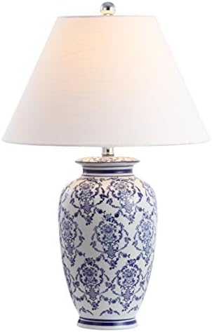 JONATHAN Y Juliana 26.25" Chinoiserie Ceramic Urn Table Lamp, Blue/White