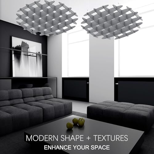Acoustic Ceiling Panels Sound Absorbing Panels, Hexagon Gray