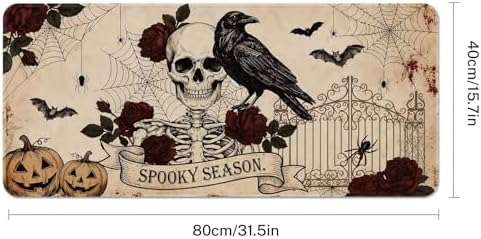 Britimes Large Mouse Pad, Mouse Pad, 31.5 x 15.7 Inch, Halloween Gothic