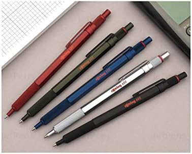 rOtring 600 Ballpoint Pen, Medium Point, Black Ink, Red Barrel, Refillable