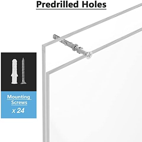 MaxGear Acrylic Wall Mount Sign Holder, 8.5 x 11 Vertical, 24 Pack