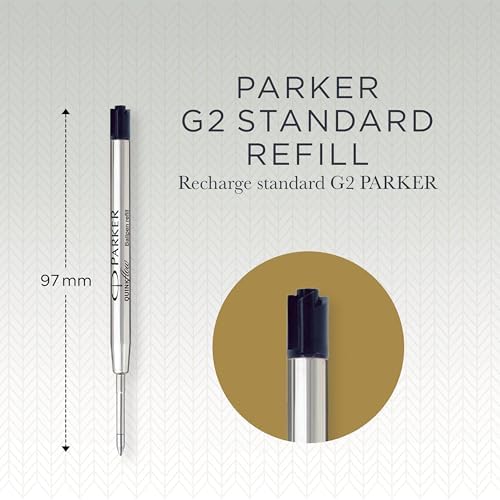 Parker Quinkflow Ballpoint Pen Ink Refill, Medium Tip, Black