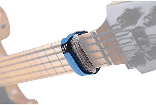 Gruv Gear Fret Wrap & Guitar Mute, Fretwrap for Acoustic, Electric & Bass | String Dampener Recording, Tapping & Practice Accessory (3 Pack, Medium Blue, Fits 5 String Bass, 7 String Guitar)