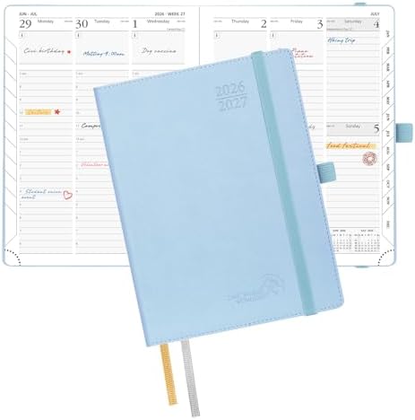 POPRUN Planner 2026-2027, 6.5" x 8.5", Academic Daily Weekly and Monthly
