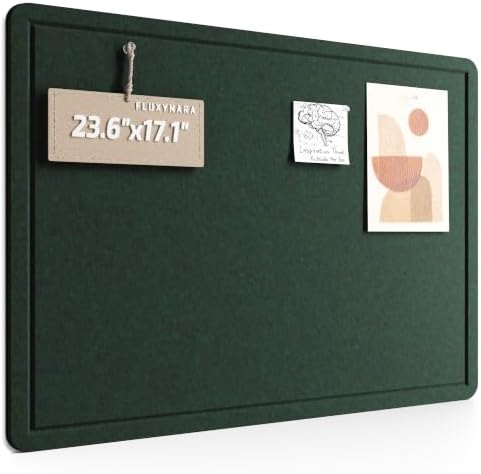 Fluxynara 23.6" x 17.1" Bulletin Board, Pine Green