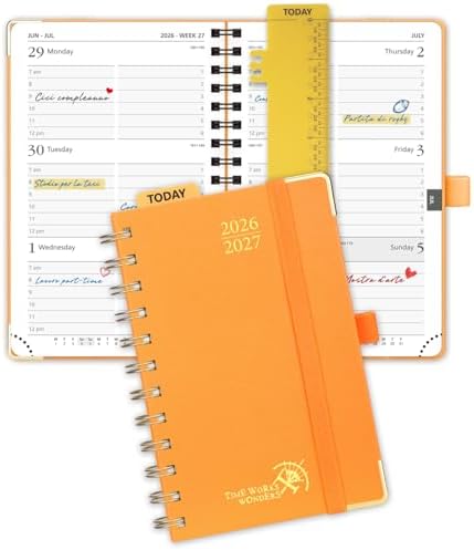 POPRUN Pocket Calendar 2026-2027,6.5" x 3.5" Pocket Planner