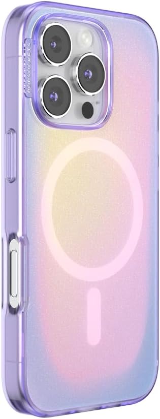 PopSockets iPhone 16 Pro Phone Case with MagSafe- Aura | Magnetic, Wireless Charging, Camera & Drop Protection, Purple, Aura, Electronic Accessories, For iPad/Kindle/iPhone/Android