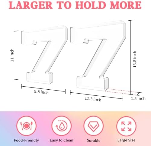 13.8" Acrylic Number Charcuterie Tray, Fillable Charcuterie Box (Number 7)