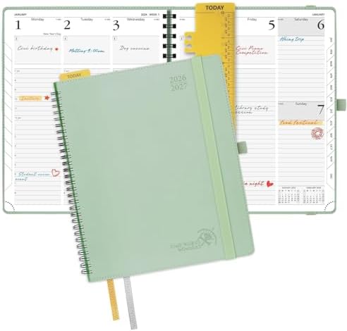 POPRUN Planner 2026-2027 (Large - 8.5'' x 10.5'') Academic Weekly Planner