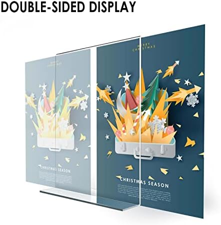 Relx Acrylic Sign Holder 8.5 x 11, Plastic Frame Flyer Holder, Double Frames Clear Acrylic Display Stand for Store, Restaurant (10 pack)