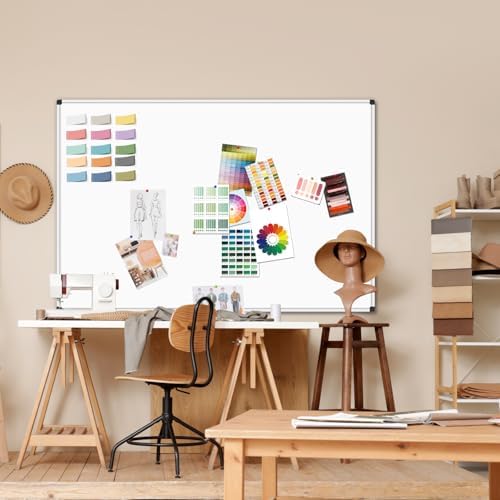 XBoard Magnetic Dry Erase Board 72 x 48 Inches Wall-Mounted, 6'x4' Whiteboard with Marker Tray, Aluminum Frame White Board for School Office and Home