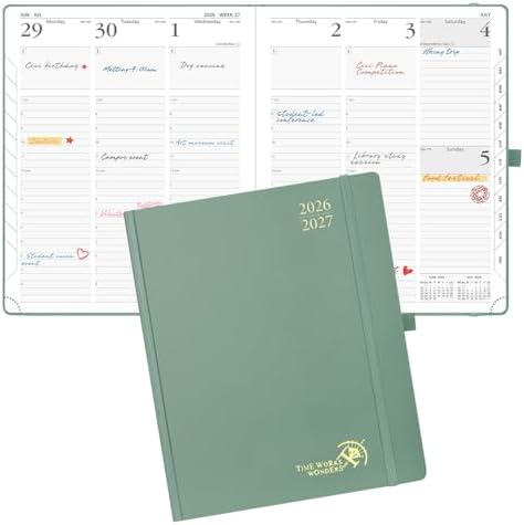 POPRUN 2026-2027 Academic Planner,8.5" x 10.5", Weekly and Monthly Calendar
