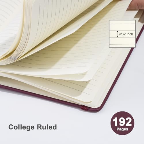 ViVin 3 Pack A5 Hardcover Lined Notebook,192 pg College Ruled 5.5x8.3