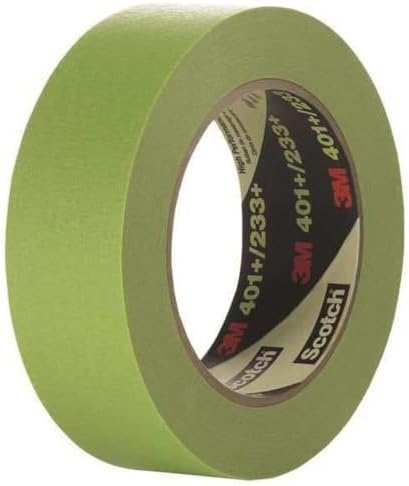 3M 401+ 2" x 60yd High Performance Masking Tape - 2" x 60 Yards Roll, Crepe Paper, Green