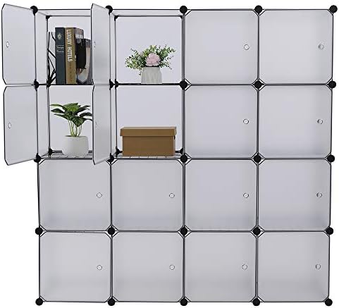 Savins gt1-zj 16-Cube Storage Shelf Cube Shelving Bookcase Bookshelf Organizing Closet Toy Organizer Cabinet White Color