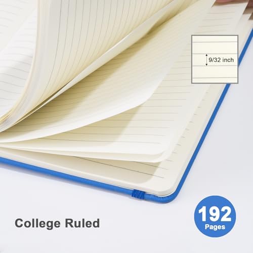 ViVin 8 Pack A5 Hardcover Lined Notebook,192 pg College Ruled 5.5x8.3