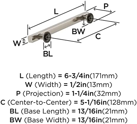 Amerock 5-1/16" Everett Satin Nickel Drawer Pull