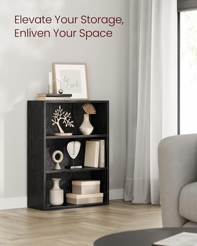 VASAGLE Set of 2 3-Tier Open Bookshelves, 23.6 Inches Wide