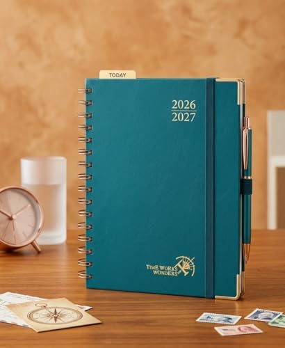 POPRUN 2026-2027 Weekly Planner 6.25" x 8.5" Weekly and Monthly Planner