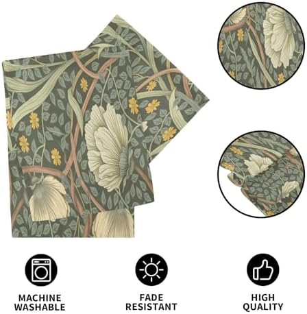 ALAZA Double-Sided William Morris Table Runner 18x72 Inches Long,Table Cloth Runner for Wedding Birthday Party Kitchen Dining Home Everyday Decor 6