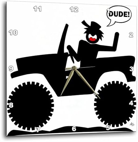 3dRose Wall Clock Silent - 10 inch - CAR Dude Image 1 - SCREAMNJIMMY Cars