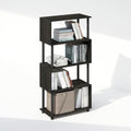 Furinno Reed 5-Tier S-Shaped Book Shelf with Open Shelf, Black Espresso