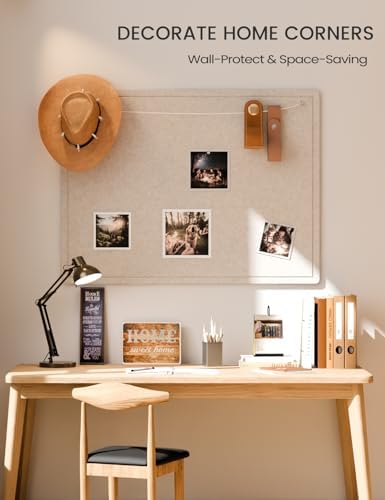 Fluxynara 47.2" x 35.4" Large Bulletin Board, Oatmeal