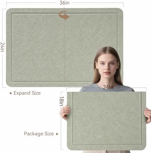 Felt Bulletin Board 36x24 inches, Decorative Pin Board for Home & Office