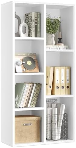 VASAGLE Bookshelf, 7 Cubes Storage Organizer, 19.7 x 9.4 x 41.7 Inches