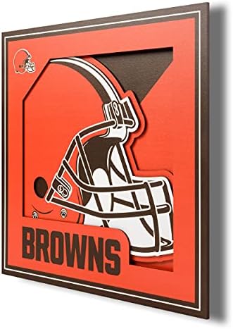 YouTheFan NFL Cleveland Browns 3D Logo Series Wall Art