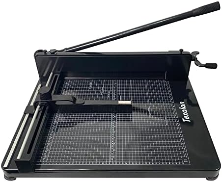 TEXALAN(R) Heavy Duty Guillotine Paper Cutter Black 400 Sheets Stack Paper Trimmer (A3-17'' Paper Cutter)