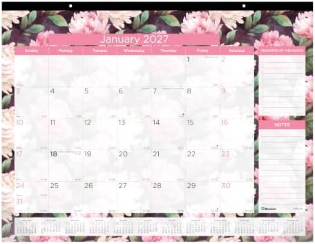 Blueline® 2027 Pink Monthly Desk Pad Calendar, 12 Months, January to December, 22" x 17", Pink (C193105)