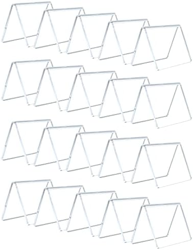 AITEE 20 Pack Acrylic Mini Chalkboard Signs Clear Tabletop Signs V-Shaped
