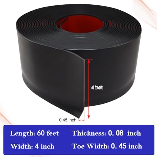 LSGCQ Vinyl Baseboard Molding Trim 4 Inch Self-Adhesive Vinyl Wall Base