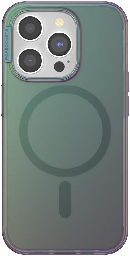 PopSockets iPhone 15 Pro Phone Case with MagSafe- Nightshade | Magnetic, Wireless Charging, Camera & Drop Protection, Green, Teal, Turquoise, iPad, Removable, Popper