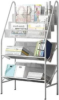 zktoermn Metal Storage Shelves Book, Newspaper, Magazine Storage Rack Storage Shelving Unit Organizer for Laundry Kitchen Bathroom Pantry Closet (Color : White, Size : 55x28x92cm)