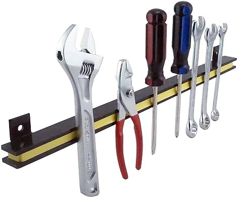 Master Magnetics 18" Magnetic Bar Tool Organizer - Easy to Install Magnet Storage Holder for House, Garage, Shed, or Job Site - Black Powder Coat