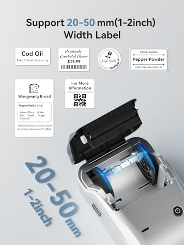 NIIMBOT B1 Label Maker Machine with Tape, 2Inch Thermal Label Printer