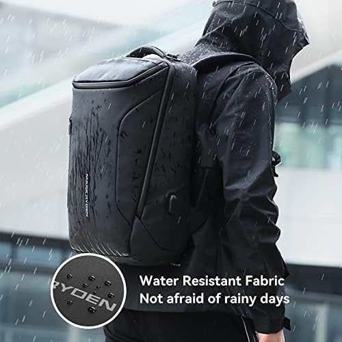 MARK RYDEN Business Backpack for Men, Waterproof High Tech Backpack with Sport Car Shape Design and USB Charging Port, Travel Laptop Backpack Fits 17.3 Inch Notebook (YKK-2 Pockets)