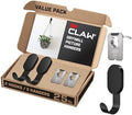 3M CLAW 25 lb. 2 Drywall Black Hooks & 2 Extra Picture Hangers, Heavyweight Hanging Solution for Backpacks, Jackets, Pictures and Room Decor, Cute Wall Hooks - 4 Pack