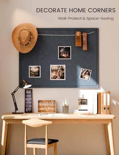 Fluxynara 47.2" x 35.4" Large Bulletin Board, Carbon Blue