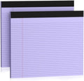 2 Pads Note Pads 11" x 9.5" Legal Pads College Ruled Notepad Micro Perforated Writing Pads Purple Lined Paper 80GSM College Ruled Paper Pad of Paper 30 Sheets Notebook for School, To-Do Lists, Office