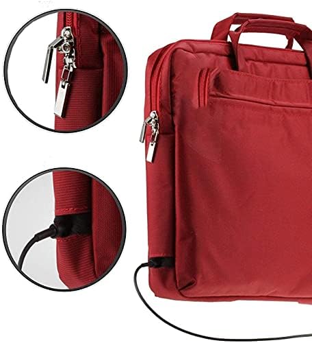 Navitech Red Sleek Premium Water Resistant Shock Absorbent Messenger Bag Compatible With LCD Writing Tablet, Richgv Digital Ewriter 10 Inch Electronic Graphics Tablet