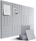 Fluxynara Felt Bulletin Board & Cork Board Alternative, Soft Gray