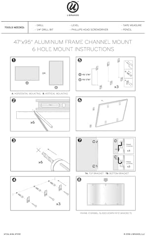 U Brands Dry Erase White Board, 96" x 48", Magnetic, Aluminum Frame