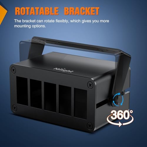 Nilight 5 Gang Rocker Switch Box Detachable Housing 5 Holes Aluminum Panel