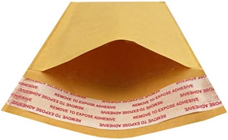 Amazon Basics Kraft Bubble Self-Seal Padded Envelopes for Shipping, 4" x 8" (Internal Size - 3.75" x 7"), Brown, 50-Pack