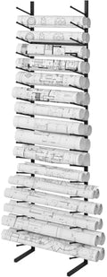 VEVOR Blueprint Storage Rack, Hanging Poster Display Rack 16-Tier, Vertical Blueprint Roll File Holder 2 Rolls/tire, Roll File Storage Rack for Blueprint Map Poster