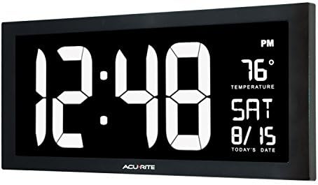 AcuRite Digital Clock, 18-Inch / White